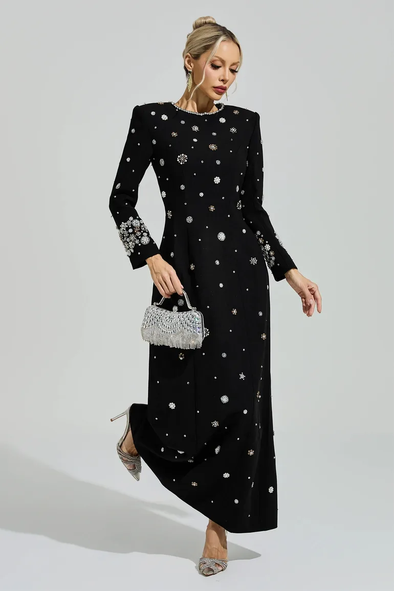 Marico Black Diamond Long Sleeve Dress - 4