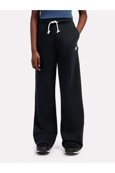 Girls Small Logo Wide Leg Joggers in Black
