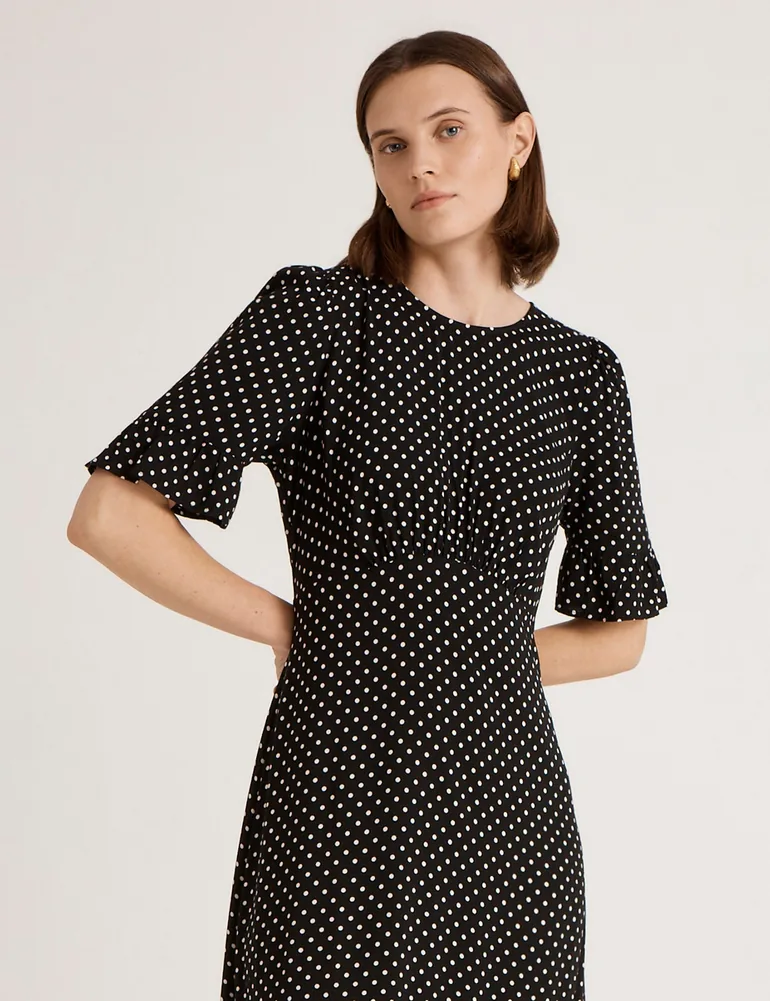 Sylvie Polka Dot Midi Dress - 4