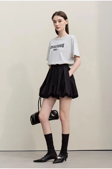 Tie-Waist Bud-Shaped Casual Shorts