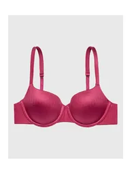 Lightly Lined Balconette Bra in Electric Rouge - 3
