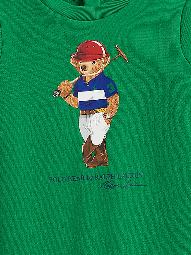 Ralph Lauren Baby Boys Polo Bear Romper in Green - 2