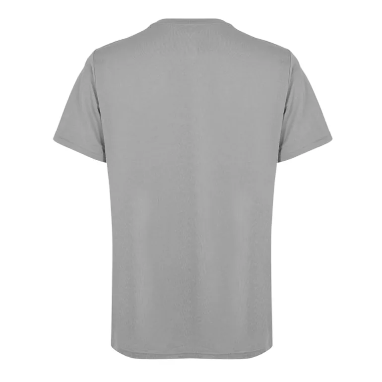 New Balance Mens Chest Logo Running T-Shirt - Grey - 1
