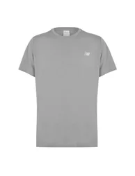 New Balance Mens Chest Logo Running T-Shirt - Grey