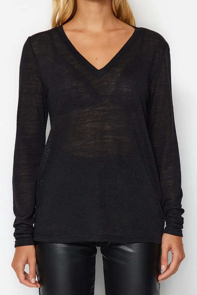 Blouse - Black - Regular fit - 4