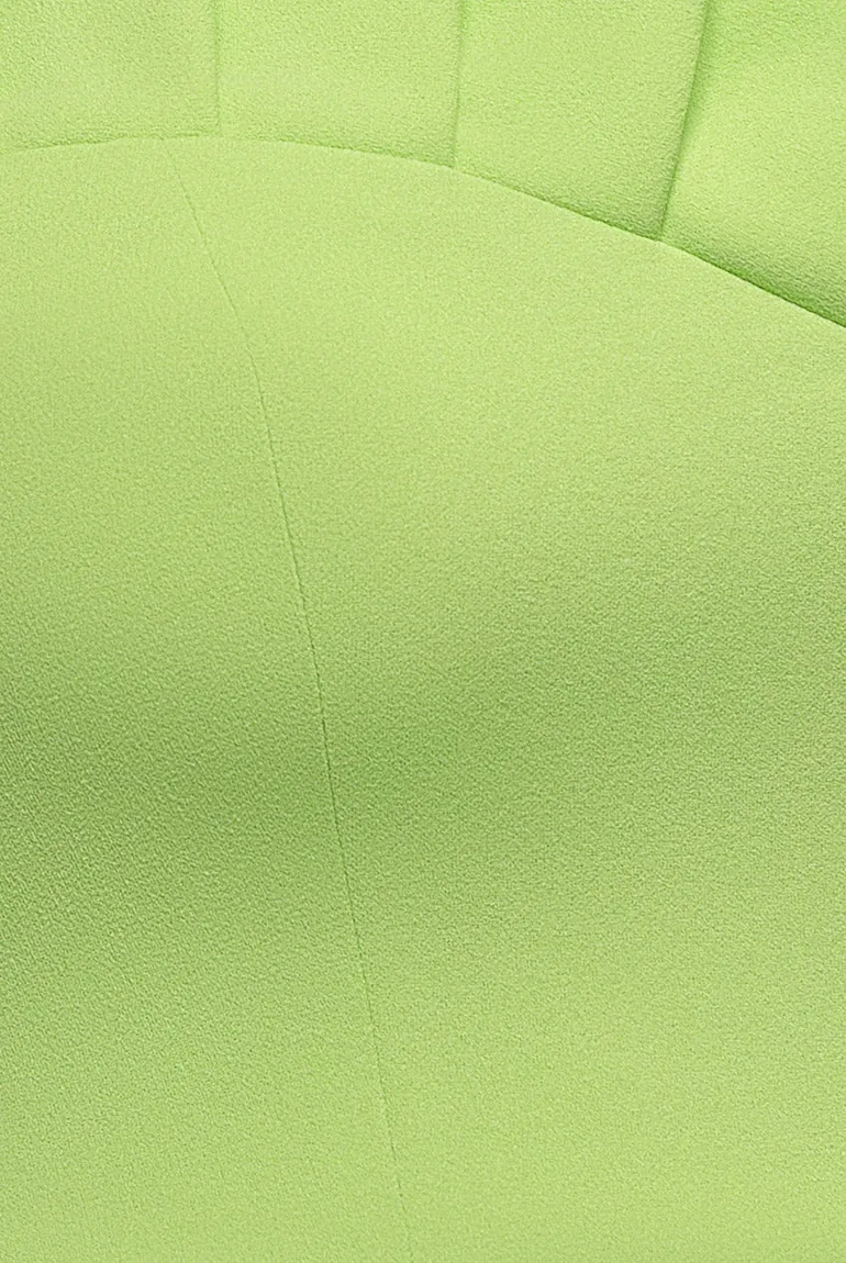 Frilled Halter Neck Strap Midi Dress - Lime by Goddiva - 8