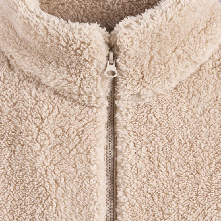 Fleece Cardigan with High Neck - 2