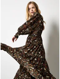 Ikat Chiffon Tiered Maxi Dress - 2