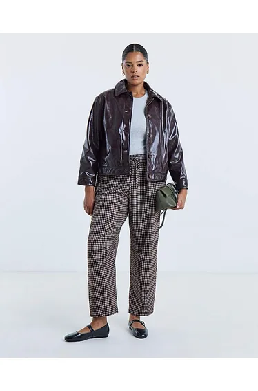 Simply Be Check Balloon Trouser