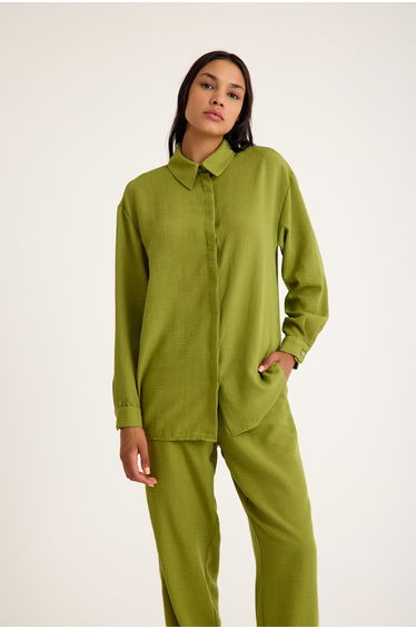 Mizalle Linen Look Relaxed Cut Jogger Trousers product thumbnail 3