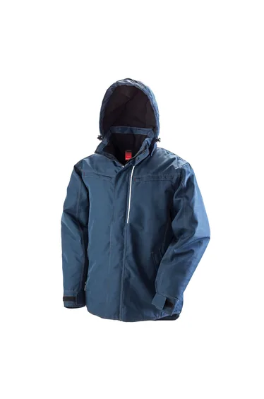Result Mens Waterproof Denim Textured Rugged Jacket - Navy