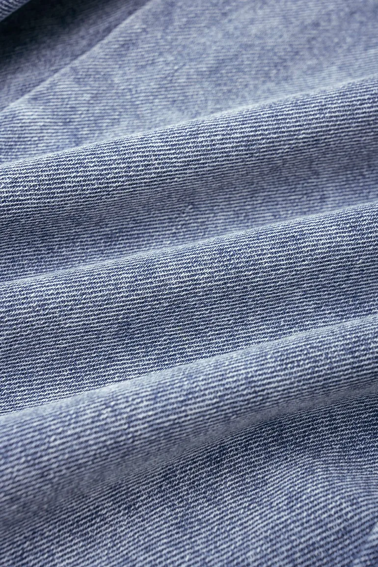 Denim Asymmetrical Button Tank Top - 3