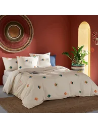 Mentilla Tufted Diamond 100% Cotton Pillowcase - 7