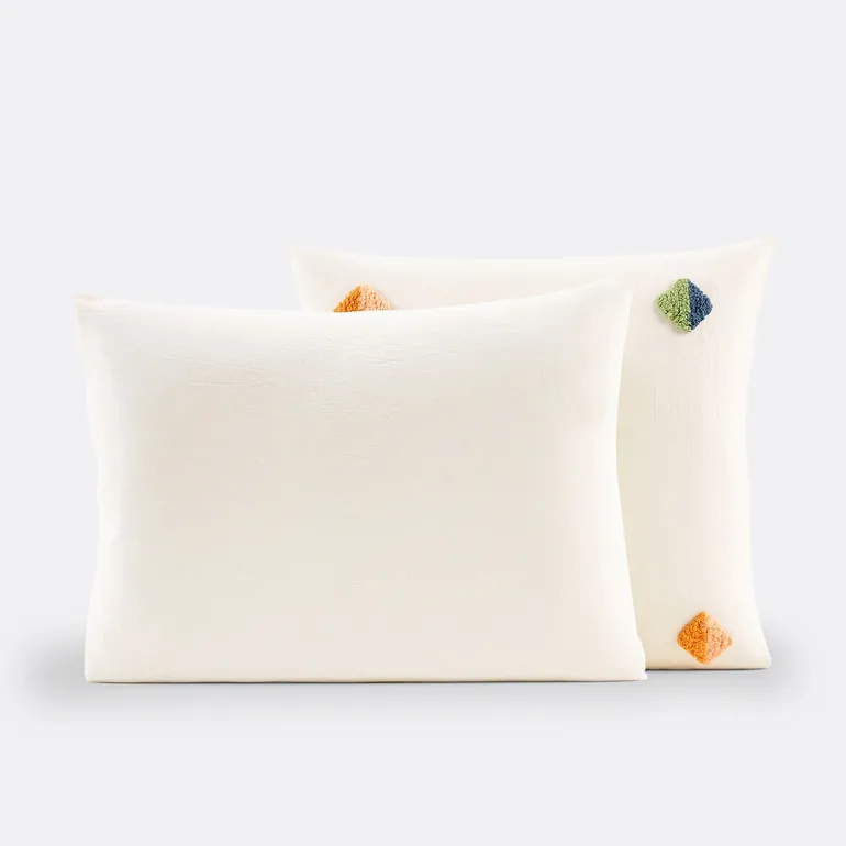 Mentilla Tufted Diamond 100% Cotton Pillowcase - 9