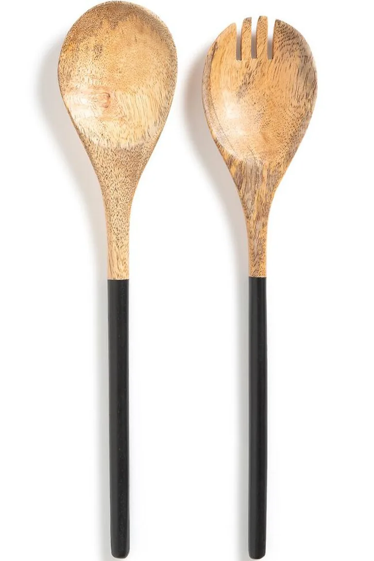 Set of 2 Pamka Mango Wood Salad Tongs
