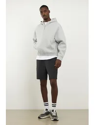 Grey Skinny Fit Stretch Shorts - 3