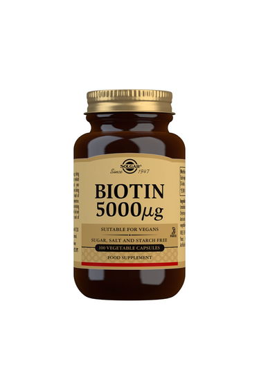 Solgar Biotin 5000 µg Vegetable Capsules - Pack of 100