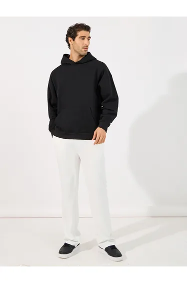 Back Slogan Print Heavy Oversized Hoodie