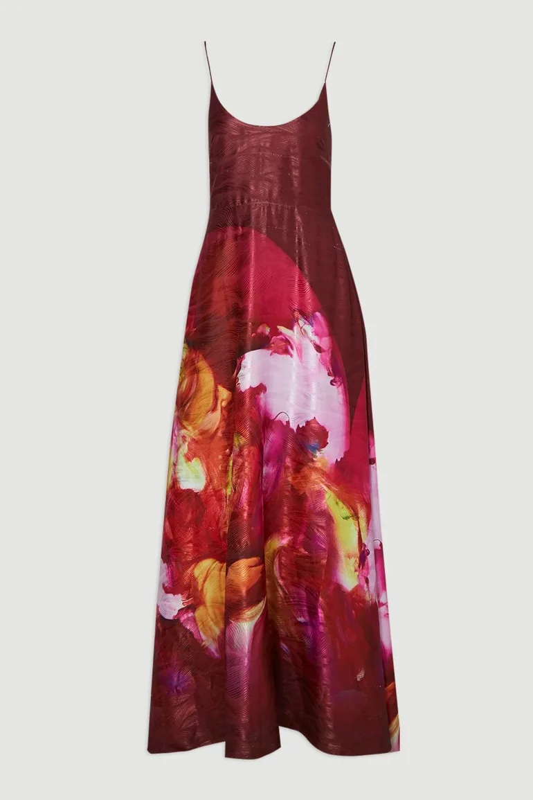 Lily Macrae - Textured Strappy Woven Prom Dress - 3