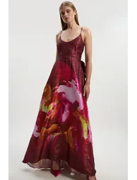 Lily Macrae - Textured Strappy Woven Prom Dress