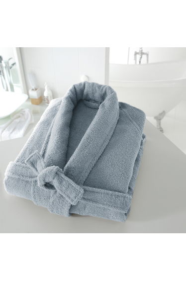 Bathrobe with Shawl Collar and Patch Pockets