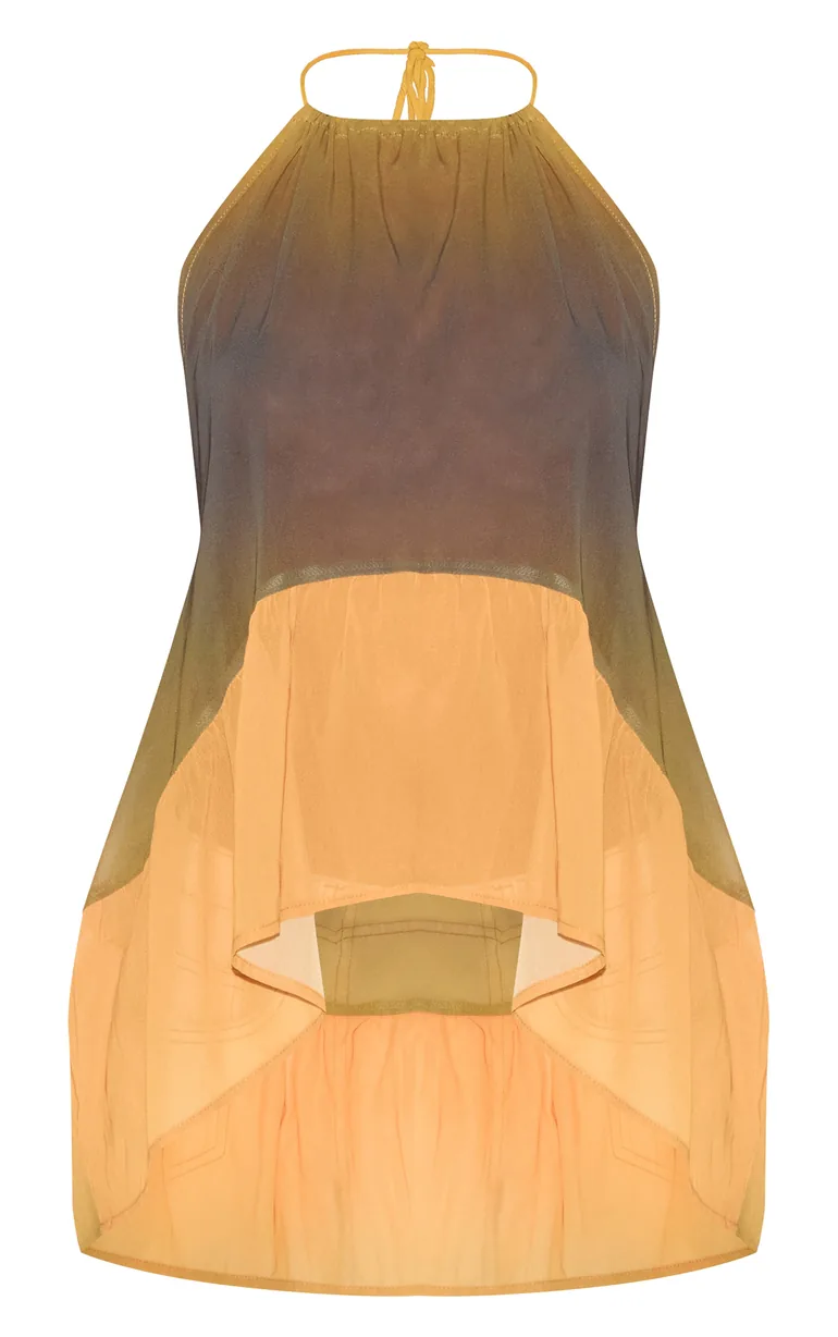 Multi Chiffon Printed Halterneck Top - 4