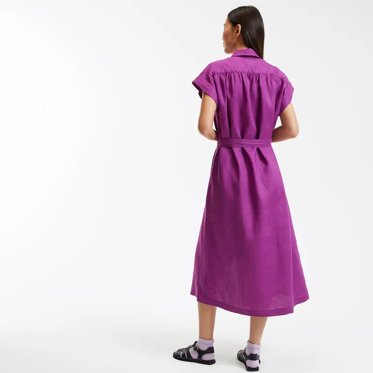 Signatures HeloÃ¯se Linen Dress with Short Sleeves - 4