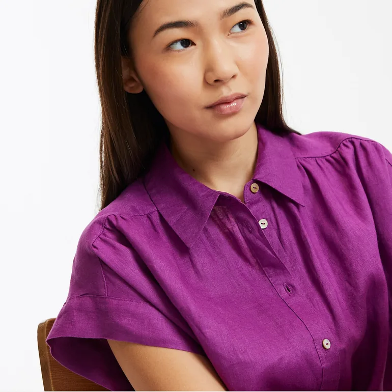 Signatures HeloÃ¯se Linen Dress with Short Sleeves - 3