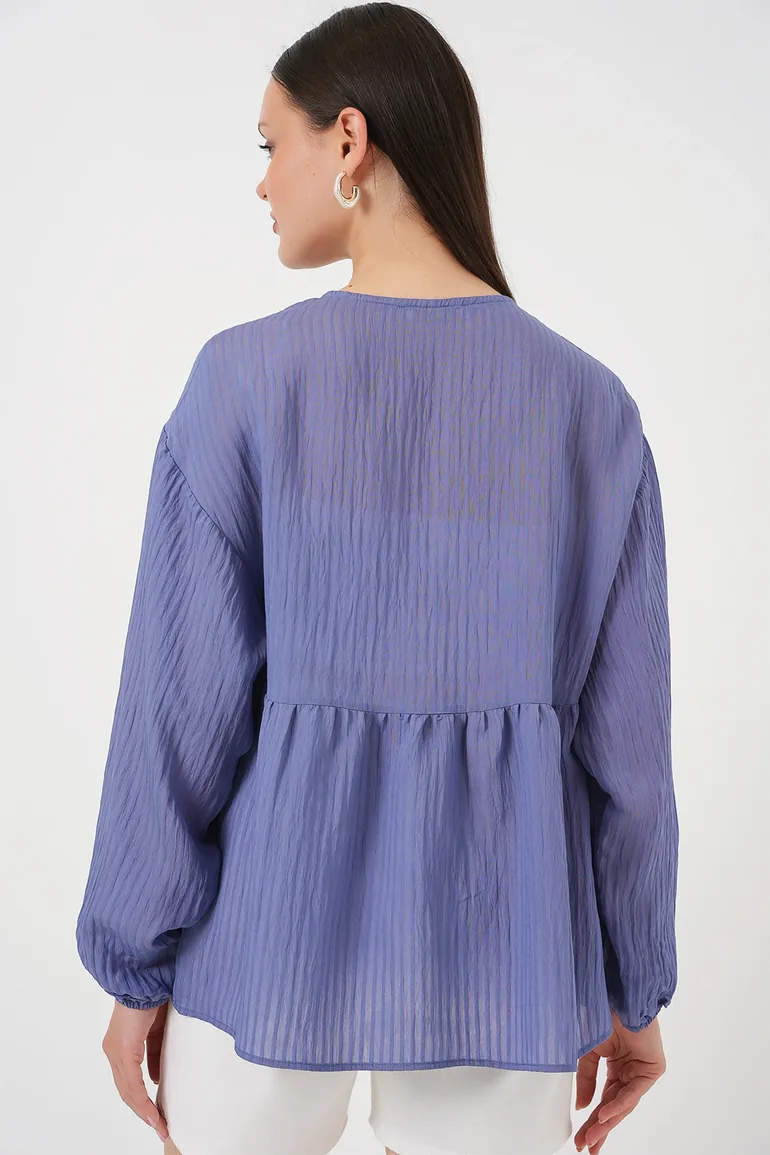BDART V-Neck Frilly Blouse - 5