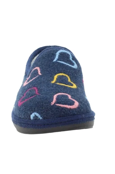 Lunar Womens/Ladies Joyful Slippers - Navy