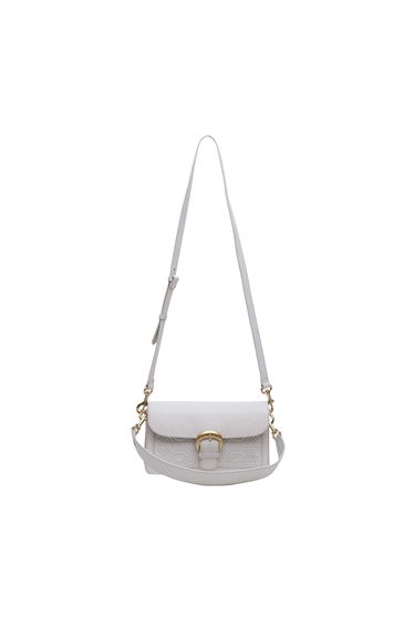 Biba Sienna Embossed Leather Crossbody Bag - Ivory