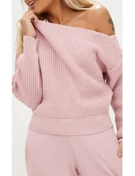 Blush Off Shoulder Jumper - 4