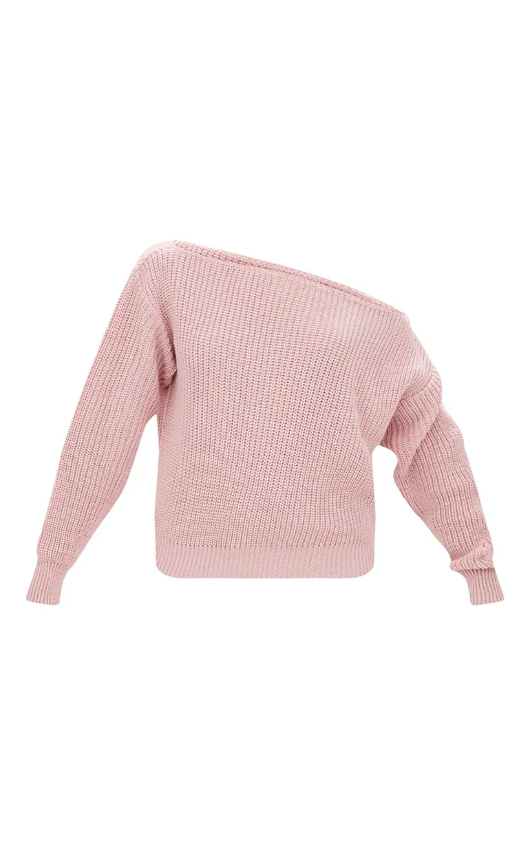 Blush Off Shoulder Jumper - 2