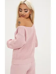 Blush Off Shoulder Jumper - 1