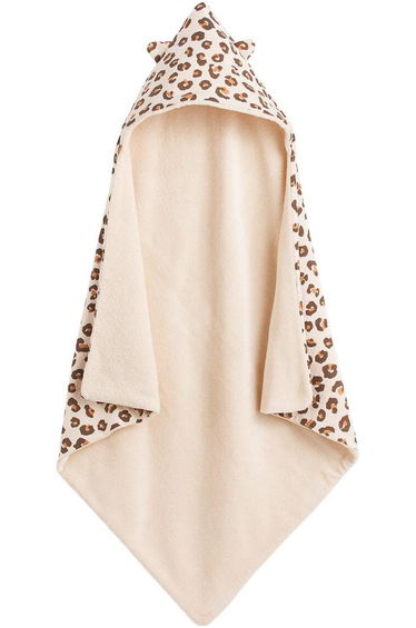 Azhar Leopard Print Cotton Bath Cape