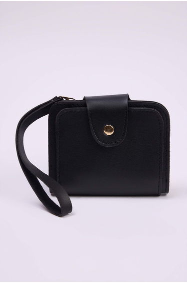 Black Snap Closure Daily Women's Wallet