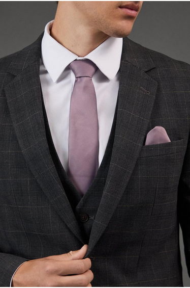 Dusty Mauve Tie and Pocket Square