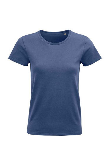 SOLS Womens/Ladies Pioneer Organic T-Shirt - Denim