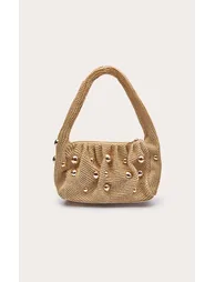 حقيبة كتف لون بيج - 1