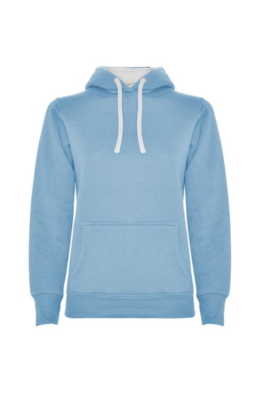 Roly Womens/Ladies Urban Hoodie - Sky Blue/White