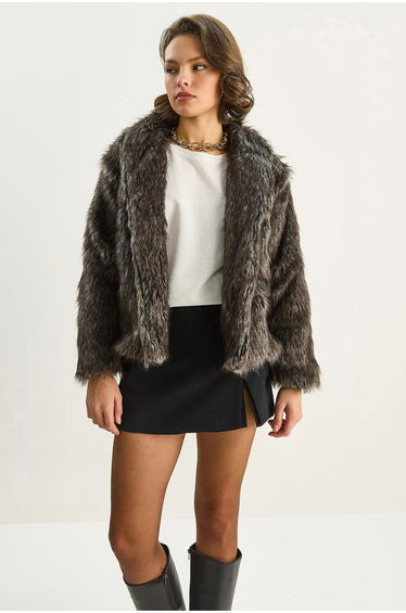 LUCCI Faux-Fur Coat
