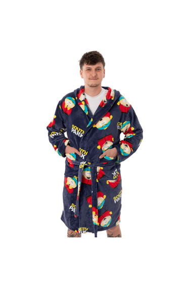 South Park Mens Eric Cartman Hooded Robe - Navy