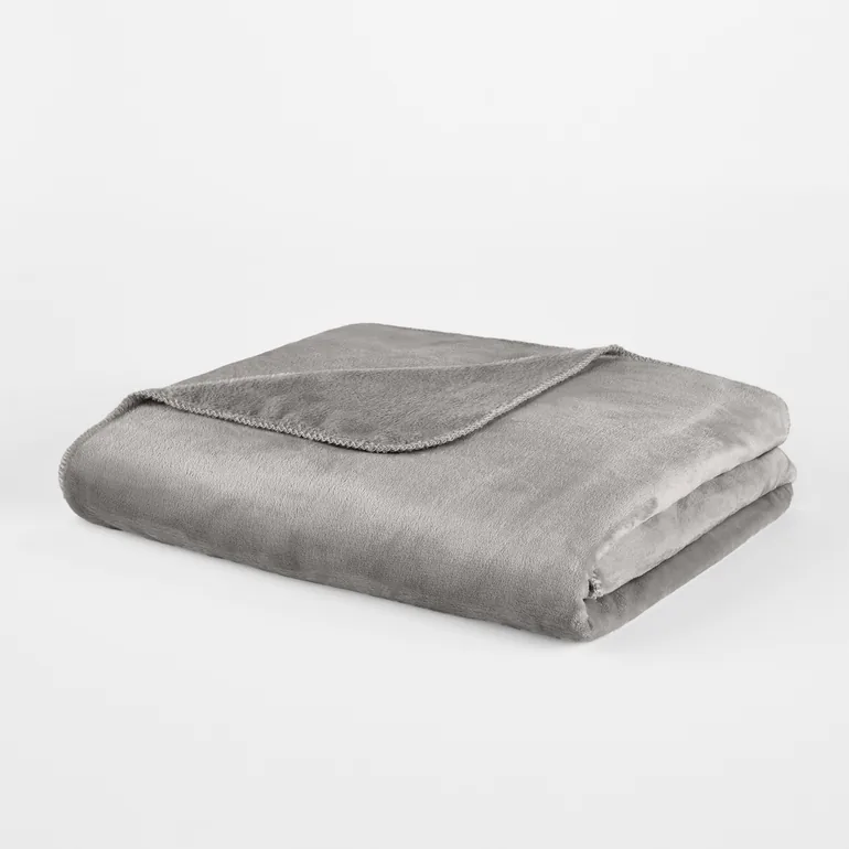 Grey Mild Microfibre Throw - 1