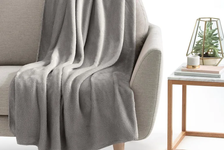 Grey Mild Microfibre Throw