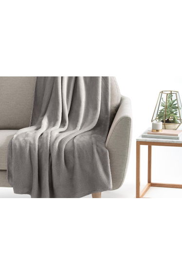Grey Mild Microfibre Throw