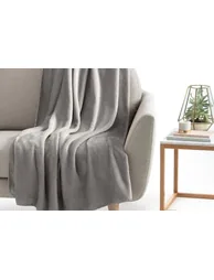 Grey Mild Microfibre Throw