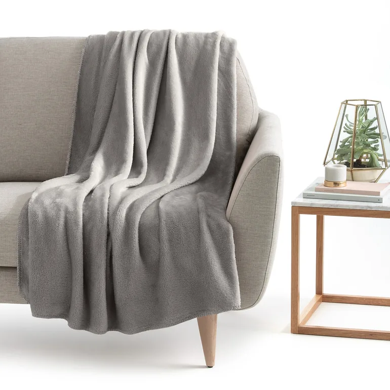Grey Mild Microfibre Throw - 2