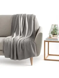 Grey Mild Microfibre Throw - 2