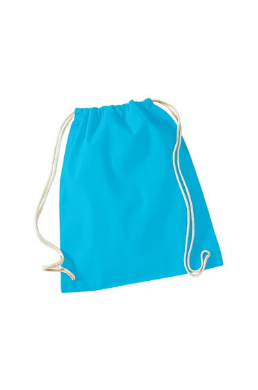 Westford Mill Cotton Drawstring Bag - Surf Blue