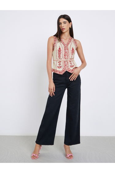 Women Embroidered Sleeveless Top